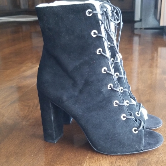 BCBG Black Suede Booties - Picture 2 of 5